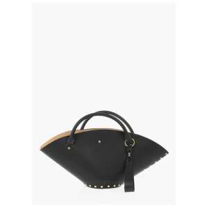 Jil Sander Leather Hand Bag with Golden-Effect Studs