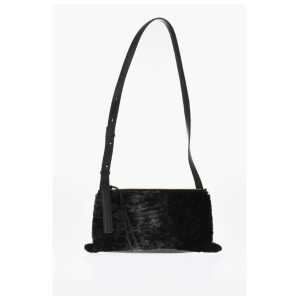 Jil Sander Shearling EMPIRE Shoulder Bag with Adjustable Strap