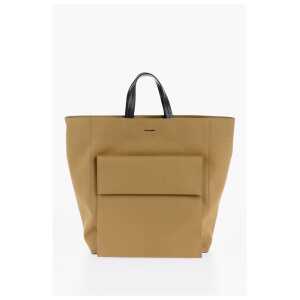 Jil Sander Canvas Shopper Bag with External Pocket