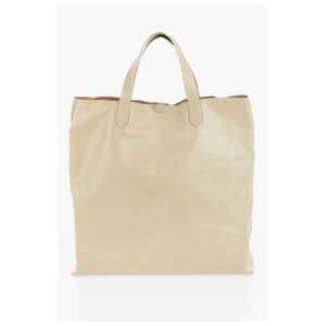 Jil Sander Leather TAPE Shopping Bag with Adjustable Shoulder Strap