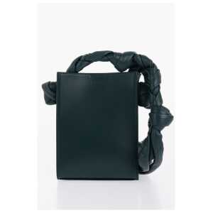 Jil Sander Leather TANGLE Shoulder Bag with Woven Handle