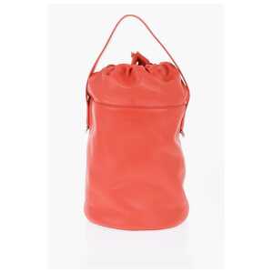 Jil Sander Leather Handbag with Drawstring Closure