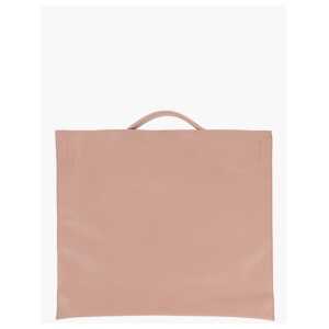 Jil Sander Leather Tote Bag with Snap Closure