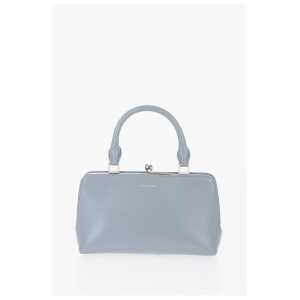 Jil Sander Leather GOJI Handbag with Clip Clap Closure