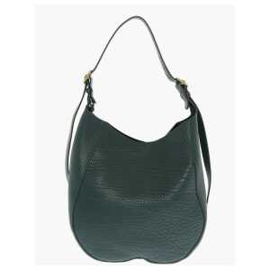 Burberry Solid Color Textured Leather Shoulder Bag