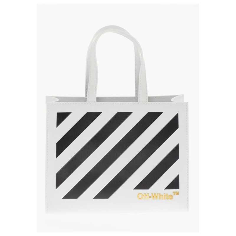 Off-White Leather Printed Tote Bag, theFeinheit