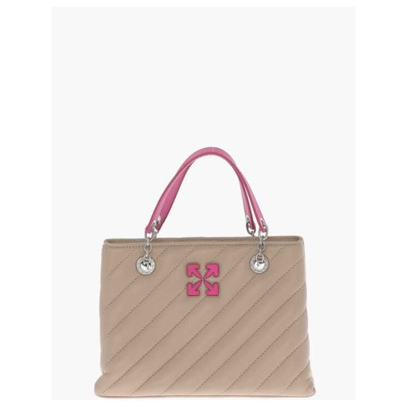 Off-White Quilted Leather JACKHAMMER Tote Bag with Contrasting Details, theFeinheit