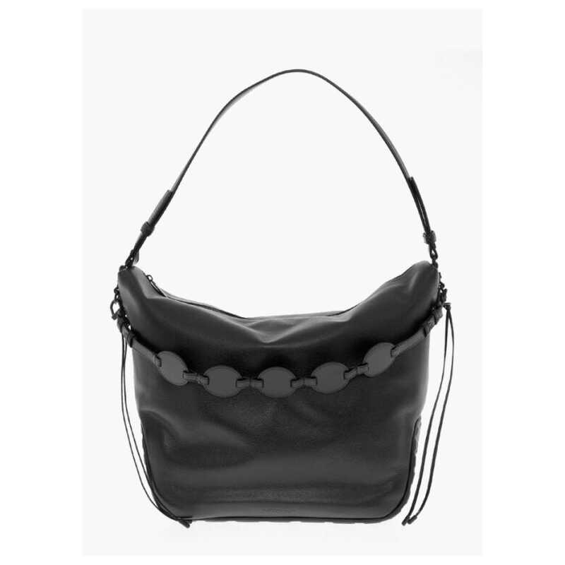 Off-White Solid Color Leather BIKER TIRE Weekend Bag, theFeinheit