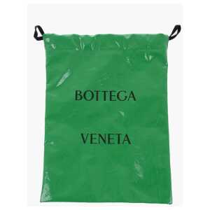 Bottega Veneta Creased Leather BADGE Drawstring Bag with Engraved Logo