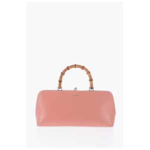 Jil Sander Leather Handbag With Bamboo Handle