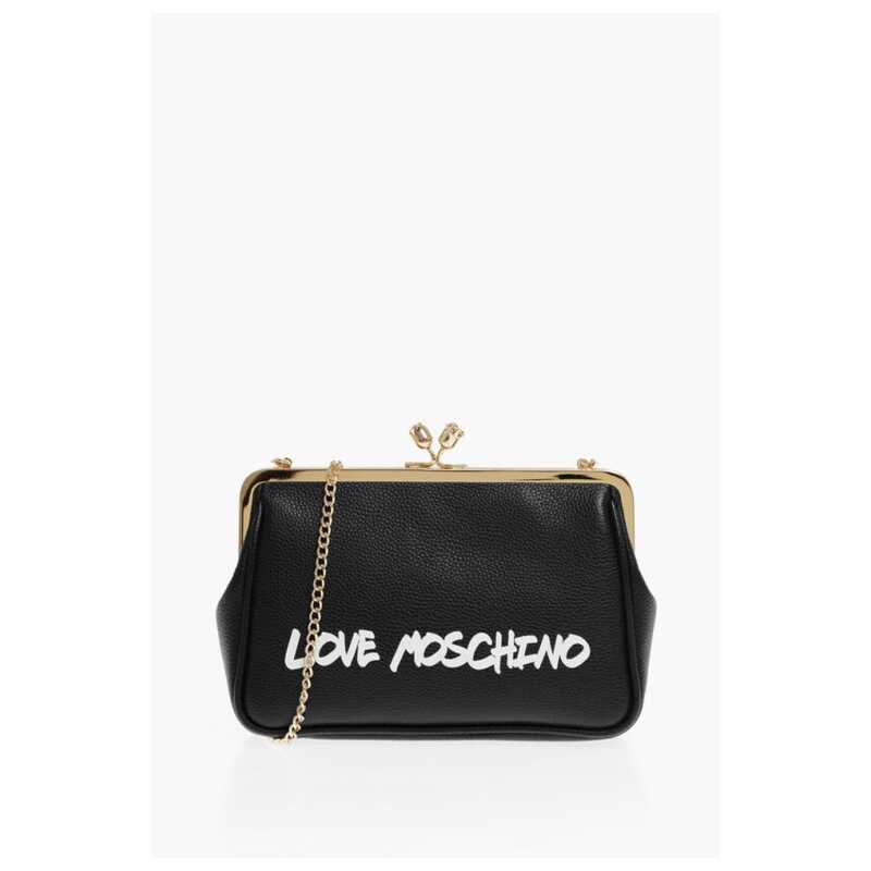 Moschino LOVE Solid Color Handbag with Printed Logo and Removable Cha, theFeinheit