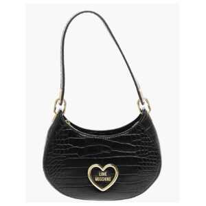 Moschino LOVE Crocodile Effect Faux Leather Hobo Bag