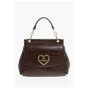 Moschino LOVE Faux Leather Bag with Golden Details and Removable Shou