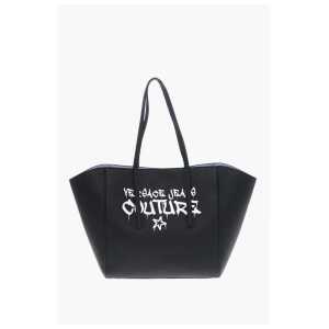 Versace JEANS COUTURE Textured Faux Leather Maxi Tote bag with Clout