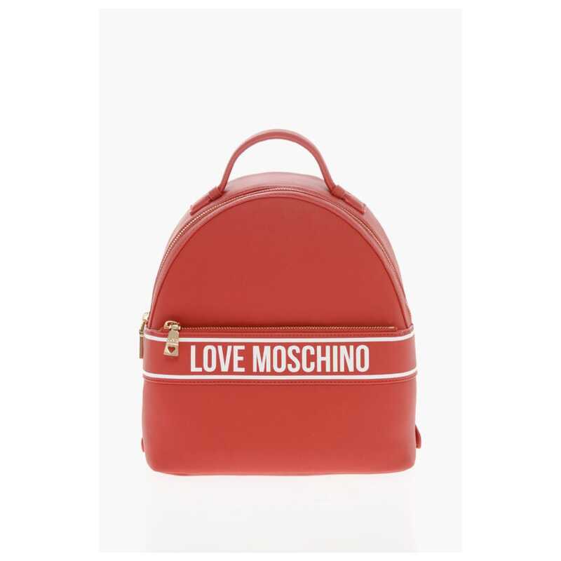 Moschino LOVE Faux Leather Backpack with Printed Contrasting Logo, theFeinheit