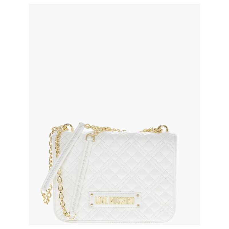 Moschino LOVE Faux Leather Quilted Shoulder Bag with LM on the back, theFeinheit