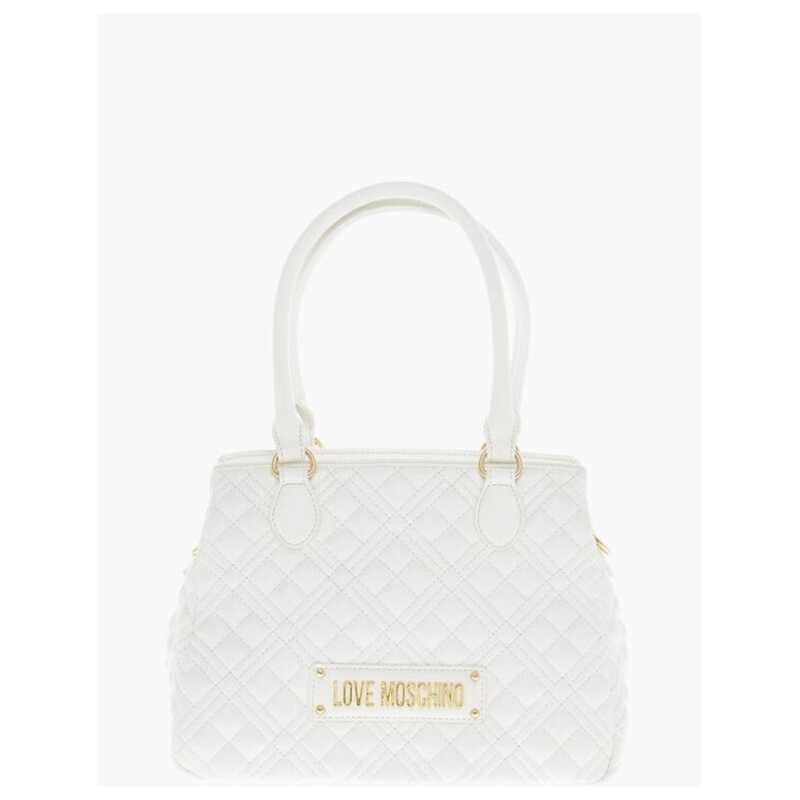 Moschino LOVE Quilted Textured faux Leather with a LM Logo, theFeinheit