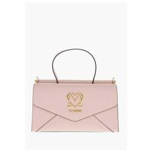 Moschino LOVE Faux Leather Envelope Bag with Removable Shoulder Strap