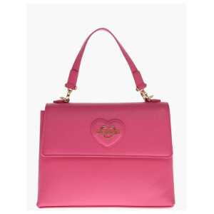 Moschino LOVE Saffiano Faux Leather Hande Bag with Removable Shoulder