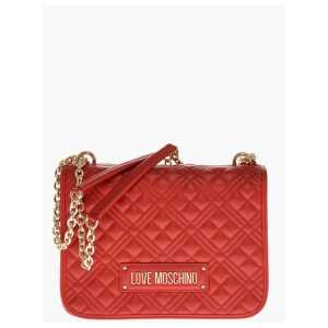 Moschino LOVE MOSCHINO Faux Leather Quilted Shoulder Bag with LM on t