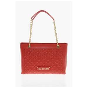 Moschino LOVE Quilted Tote Bag with Golden Chain