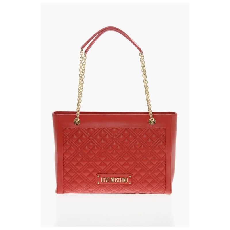 Moschino LOVE Quilted Tote Bag with Golden Chain, theFeinheit