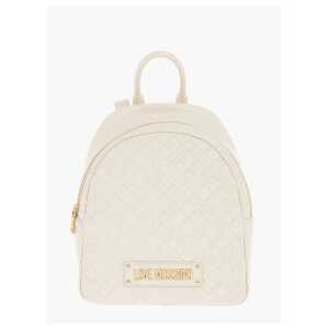Moschino LOVE Quilted Faux Leather Backpack with Golden Logo