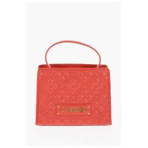 Moschino LOVE Quilted Faux Leather Bag with Removable Shoulder Strap