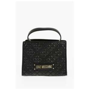 Moschino LOVE Quilted Faux Leather Bag with Removable Shoulder Strap