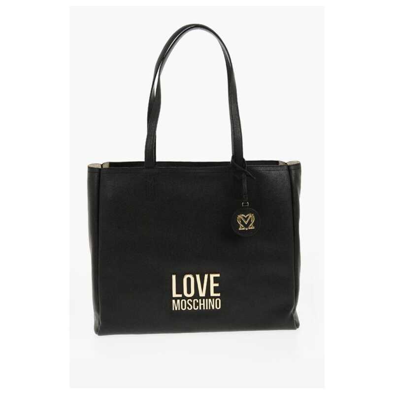 Moschino LOVE Faux Leather Shoulder Bag with Golden Logo, theFeinheit