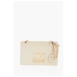 Moschino LOVE Faux Leather Shoulder Bag with Golden Details
