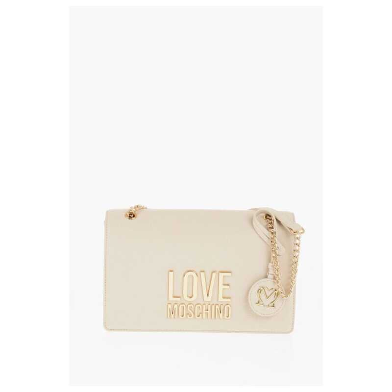 Moschino LOVE Faux Leather Shoulder Bag with Golden Details, theFeinheit