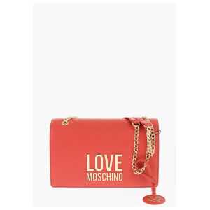 Moschino LOVE Faux Leather Shoulder Bag with Golden Details