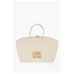 Moschino LOVE Faux Leather Tote Bag with Golden Logo