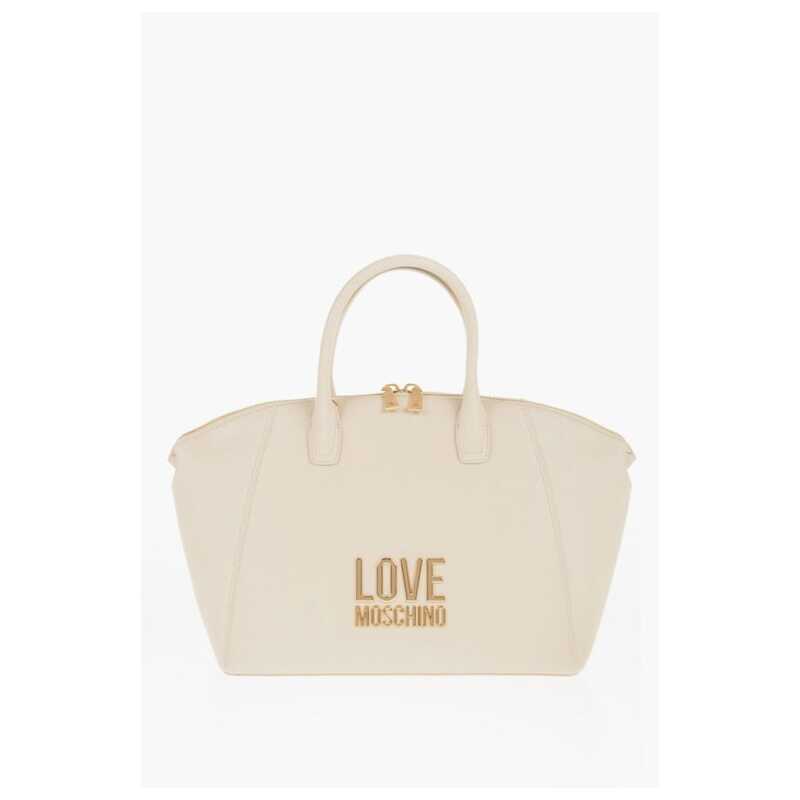 Moschino LOVE Faux Leather Tote Bag with Golden Logo, theFeinheit