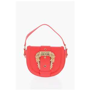 Versace JEANS COUTURE Texture Faux Leather Shoulder Bag with Maxi Go