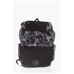 Versace JEANS COUTURE All-Over Logo Multipockets Backpack