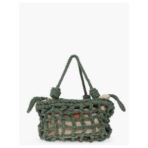 Dsquared² Solid Color Bag with Braided Design and Removable Inner Pouc