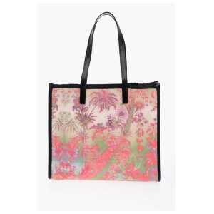 Etro Floral Patterned Tote Bag with Leather Trims