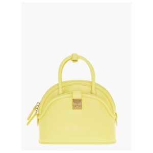 MCM Leather ANNA Crossboby Bag with Gold Metal Logo Plaque