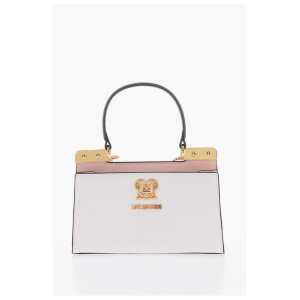 Moschino LOVE Faux Leather Handbag with Golden Details