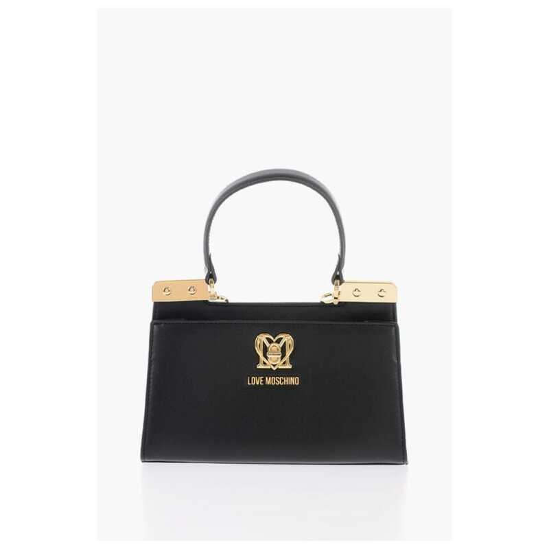 Moschino LOVE 2 Compartment Faux Leather Handle Bag with Removable Sh, theFeinheit