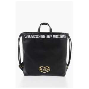 Moschino LOVE Faux Leather Handbag with Printed Logo