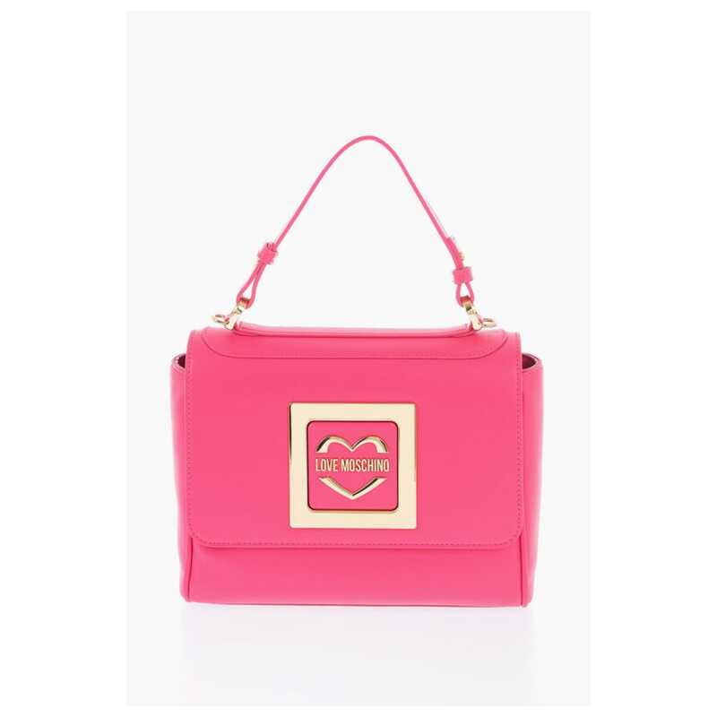 Moschino LOVE Faux Leather Shoulder Bag with Metal Golden Logo, theFeinheit