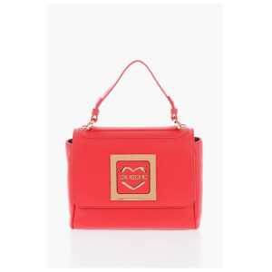Moschino LOVE Faux Leather Shoulder Bag with Metal Golden Logo