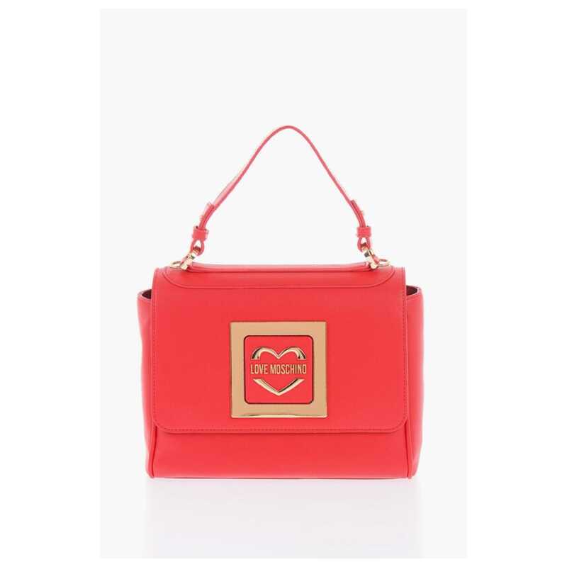 Moschino LOVE Faux Leather Shoulder Bag with Metal Golden Logo, theFeinheit