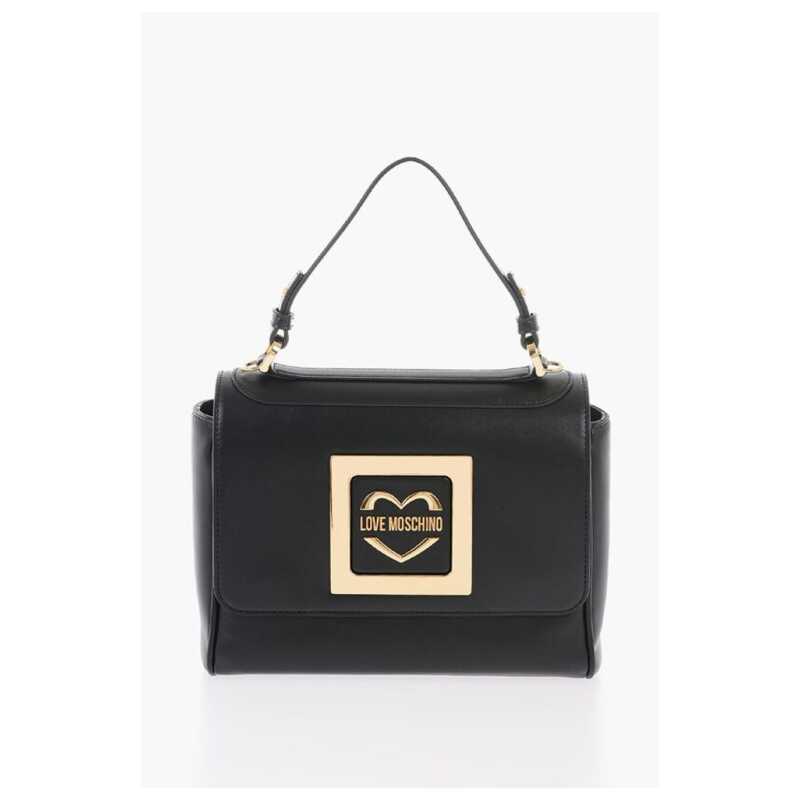 Moschino LOVE Faux Leather Shoulder Bag with Golden Details, theFeinheit
