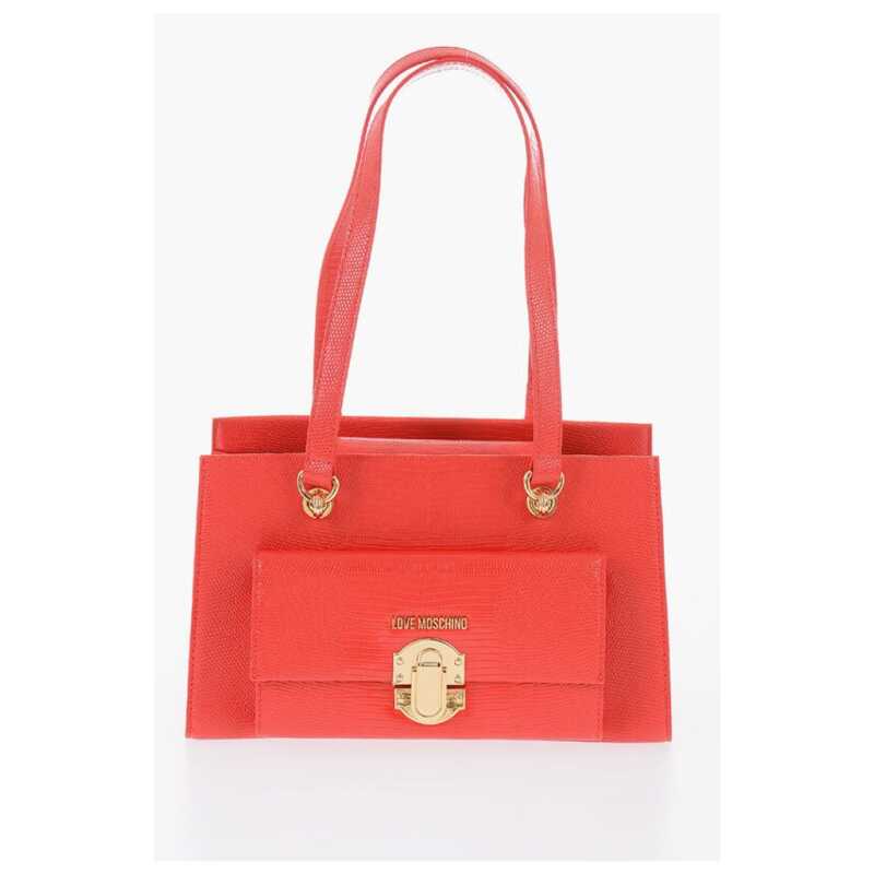 Moschino LOVE Faux Leather Shoulder Bag with Golden Details, theFeinheit
