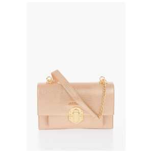 Moschino LOVE Metallic Faux Leather Shoulder Bag