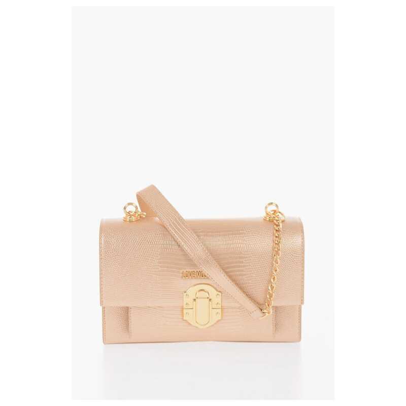 Moschino LOVE Metallic Faux Leather Shoulder Bag, theFeinheit